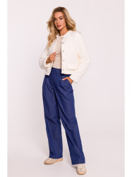 M807 Cropped teddy blazer - ecru