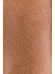 M808 Apkarpytas pliušinis švarkas - smėlio spalvos