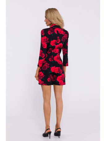 M797 Print playsuit with a collar - model 1