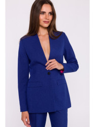 S370 Gėlių švarkas - mėlynas