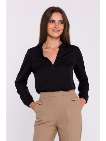 S375 Long-sleeved blouse - black