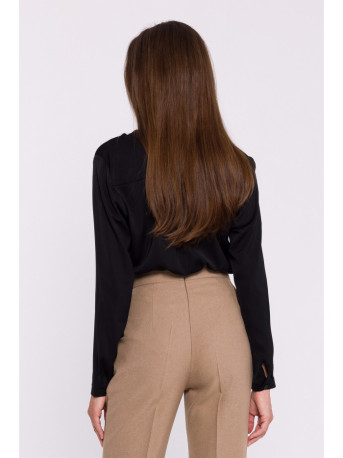 S375 Long-sleeved blouse - black