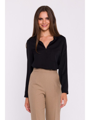 S375 Long-sleeved blouse - black