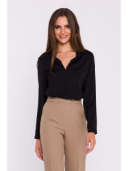 S375 Long-sleeved blouse - black