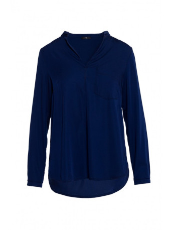 S375 Long-sleeved blouse - navy blue
