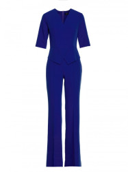 S377 Peplum jumpsuit - royal blue