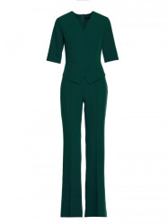 S377 Peplum kombinezonas - žalias