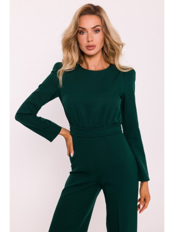M811 Padded shoulder jumpsuit - bottle green