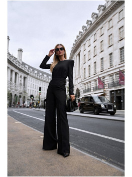M811 Padded shoulder jumpsuit - black