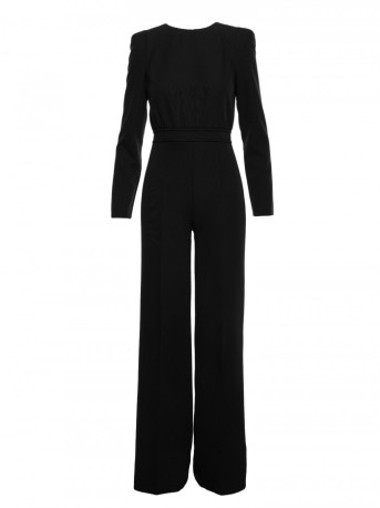 M811 Padded shoulder jumpsuit - black
