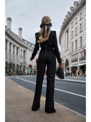 M811 Padded shoulder jumpsuit - black