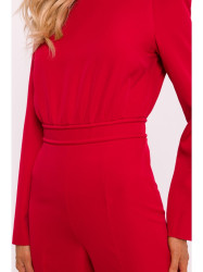 M811 Padded shoulder jumpsuit - red