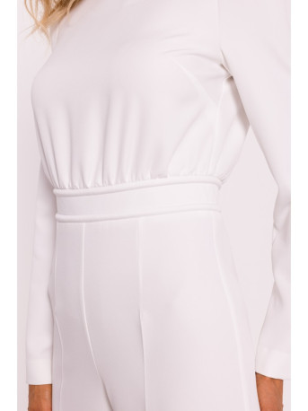 M811 Padded shoulder jumpsuit - ecru