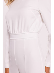 M811 Padded shoulder jumpsuit - ecru