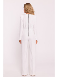 M811 Padded shoulder jumpsuit - ecru