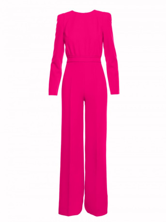 M811 Padded shoulder jumpsuit - fuchsia