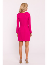 M814 Mini dress with shoulder bow - fuchsia