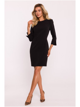 M815 Mini dress with split sleeves - black