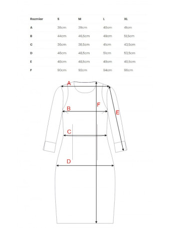 M815 Mini dress with split sleeves - red