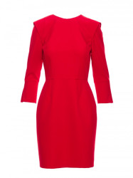 M815 Mini dress with split sleeves - red