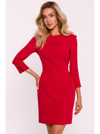 M815 Mini dress with split sleeves - red