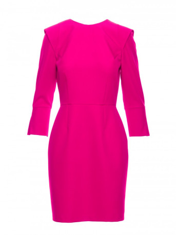 M815 Mini dress with split sleeves - fuchsia