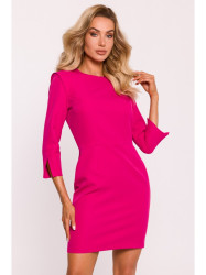 M815 Mini dress with split sleeves - fuchsia