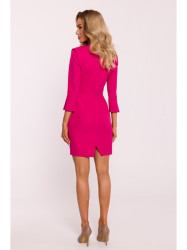 M815 Mini dress with split sleeves - fuchsia
