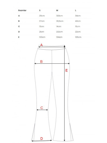 M816 Ribbed leggings with split leg design - black