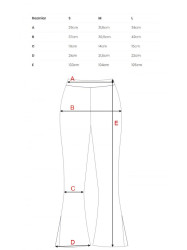 M816 Ribbed leggings with split leg design - black