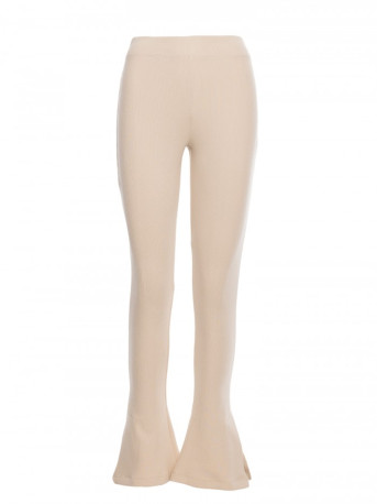 M816 Ribbed leggings with split leg design - sandy