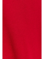 M819 Wrap top rib knit dress - red