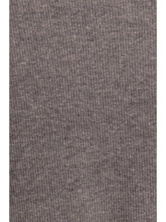 M819 Wrap top rib knit dress - grey melange