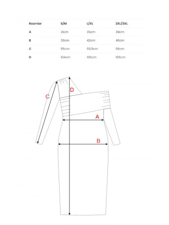 M820 Asymmetrical neckline rib knit dress - grey melange