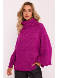 M822 Trapeze turtleneck sweater - amaranth