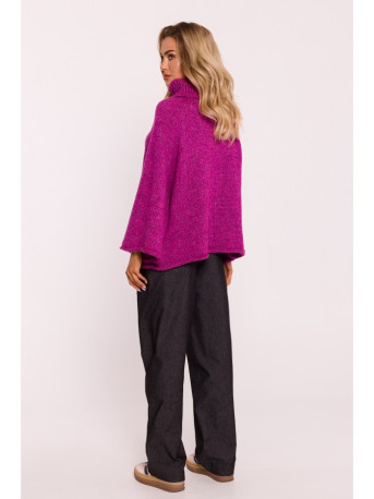 M822 Trapeze turtleneck sweater - amaranth