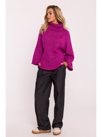 M822 Trapeze turtleneck sweater - amaranth