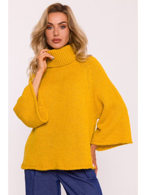 M822 Trapeze turtleneck sweater - honey