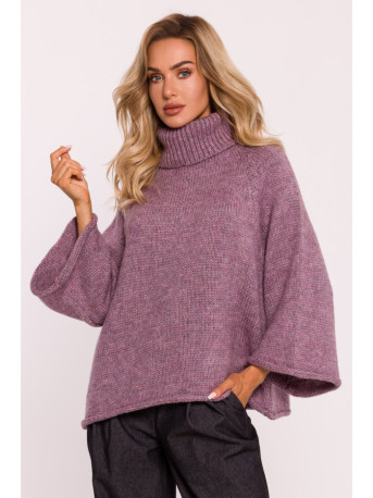 M822 Trapeze turtleneck sweater - heather