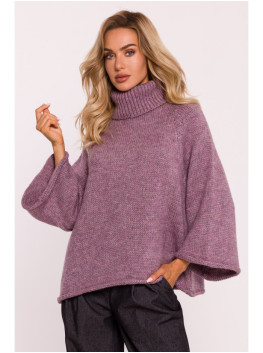 M822 Trapeze turtleneck sweater - heather