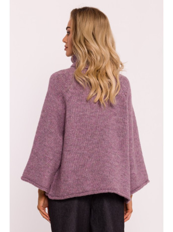 M822 Trapeze turtleneck sweater - heather