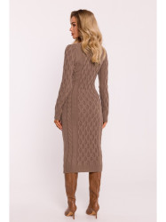 M824 V-neck sweater dress - cappuccino
