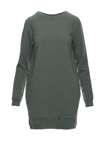 B101 Oversized tunic with split sides - military green