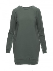 B101 Oversized tunic with split sides - military green