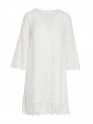 S380 Trapeze shaped lace dress - ecru