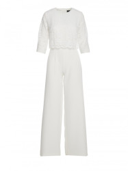 S381 Lace detail jumpsuit - ecru