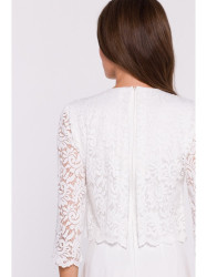 S381 Lace detail jumpsuit - ecru