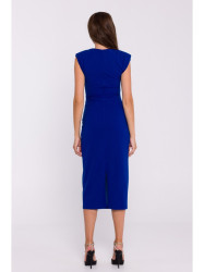 S382 Midi suknelė be rankovių - karališkai mėlyna