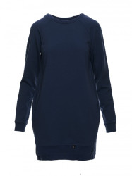 B101 Oversized tunic with split sides - navy blue