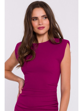 S382 Sleeveless midi dress - plum